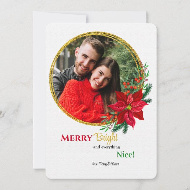 Carte de vacances Red Poinsettia (Devant)