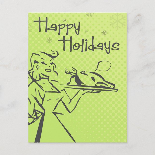 Carte de vacances rétro - Lime (Devant)