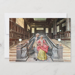 Carte de vacances Rococo à plat
