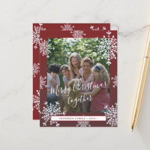 Carte de vacances rouge Noël de Noël