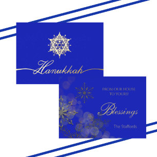 Carte de vacances Royal Blue Star de David Foil