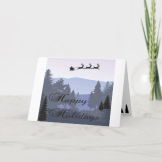 Carte de vacances Shilouette Arbres modernes