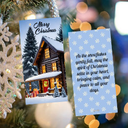 Carte de vacances Signet de Christmas Lodge