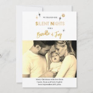 Carte de vacances Silence Night Photo Faire-part d