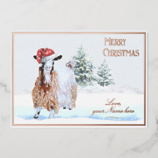 Carte de vacances Silky Maggie Chèvre Foil 2