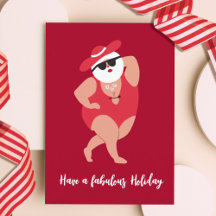 Carte de vacances Silly Fabulous Père Noël