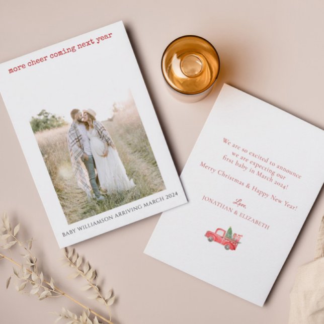 Carte de vacances simple Photo Grossesse Faire-par (Créateur téléchargé)