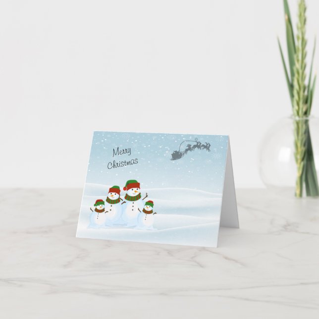 Carte de vacances Snowman Blue (Devant)