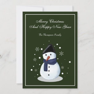 Carte de vacances Snowman Flat