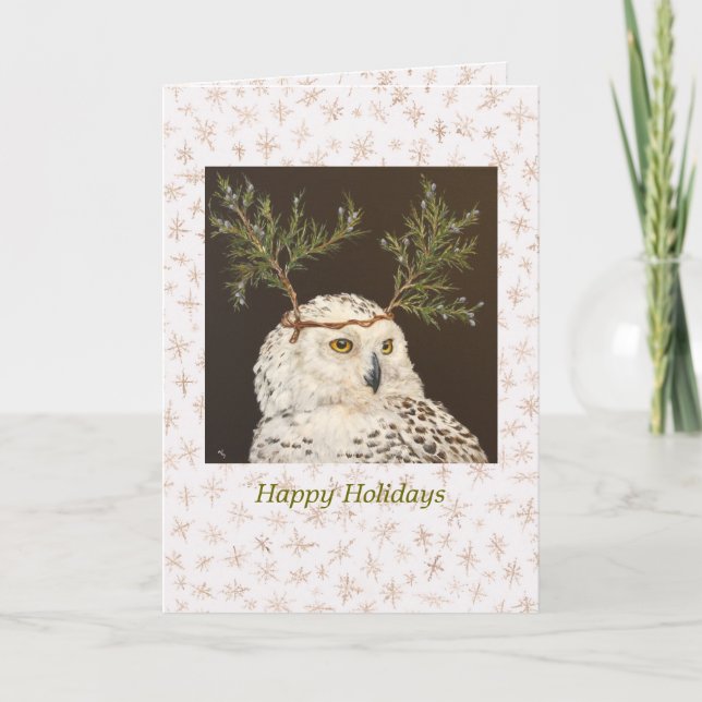 Carte de vacances Snowy Owl (Devant)