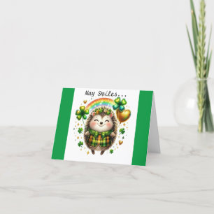 Carte de vacances St. Patrick's Hedgehog