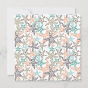 Carte de vacances Starfish Seamless Motif