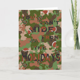 Carte de vacances Teddy Bear Camo