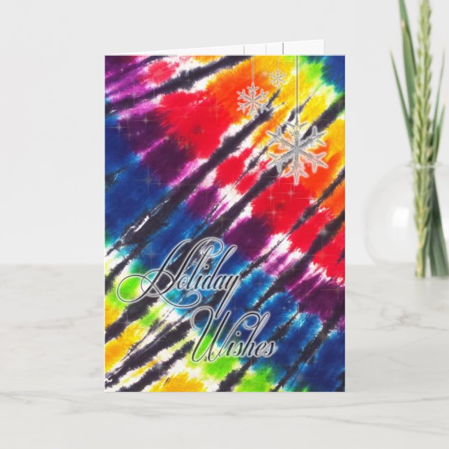 Carte de vacances tie-dye arc-en-ciel (Devant)