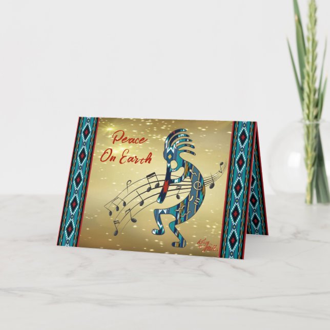 Carte de vacances Turquoise Kokopelli (Devant)