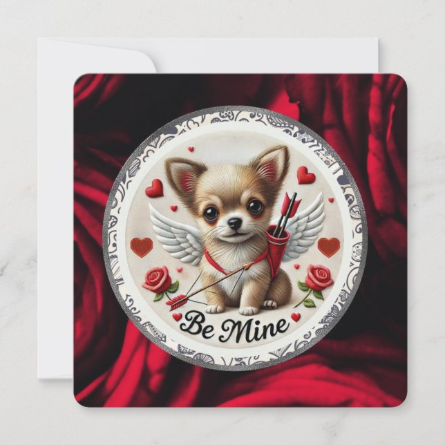 Carte de vacances Valentine Angel Chihuahua - Be M (Devant)