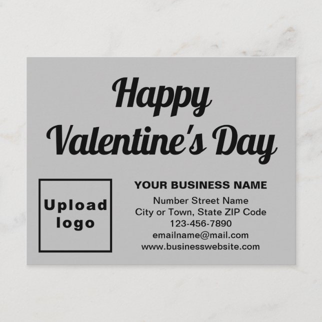 Carte de vacances Valentine Small Grey Flat (Devant)