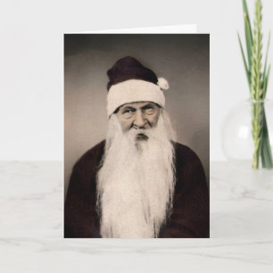 Carte de vacances vintage Déplaisant Santa Claus