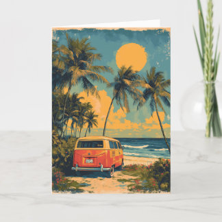 Carte de vacances Vintage Florida Beach personnali
