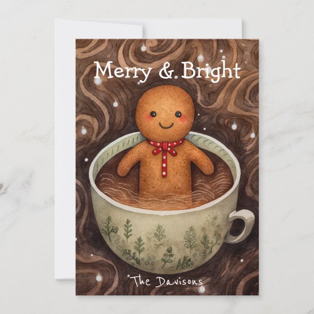 Carte de vacances Whimsical Gingerbread (Devant)