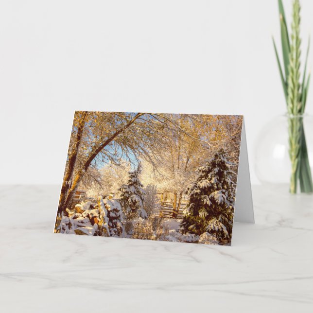 Carte de vacances White Snow et Golden Sunlight (Devant)