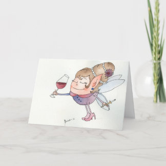 Carte de vacances Wine fairy