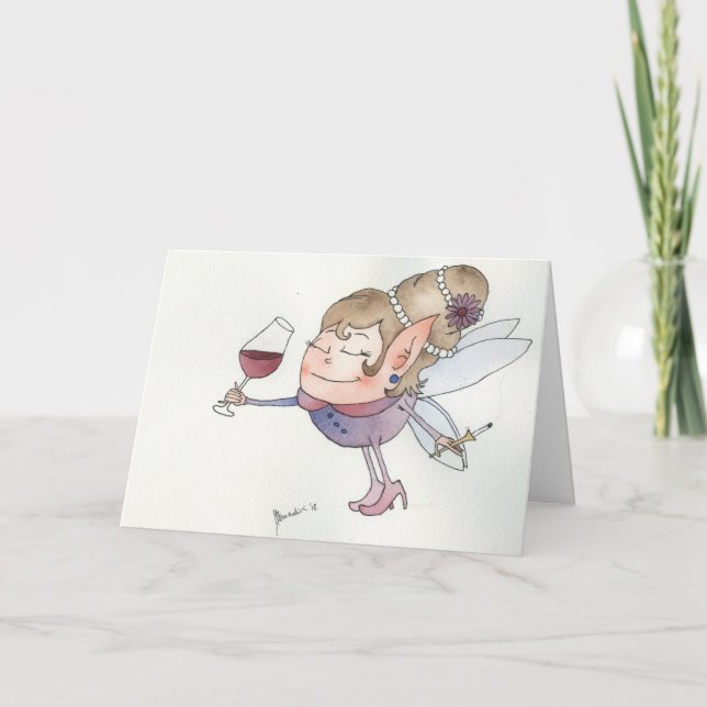 Carte de vacances Wine fairy (Devant)