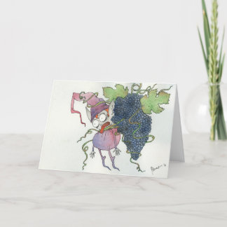 Carte de vacances Wine fairy - Je ne bois que des 