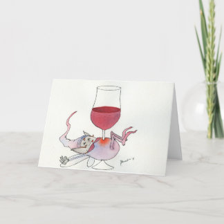 Carte de vacances Wine fairy - texte horizontal de