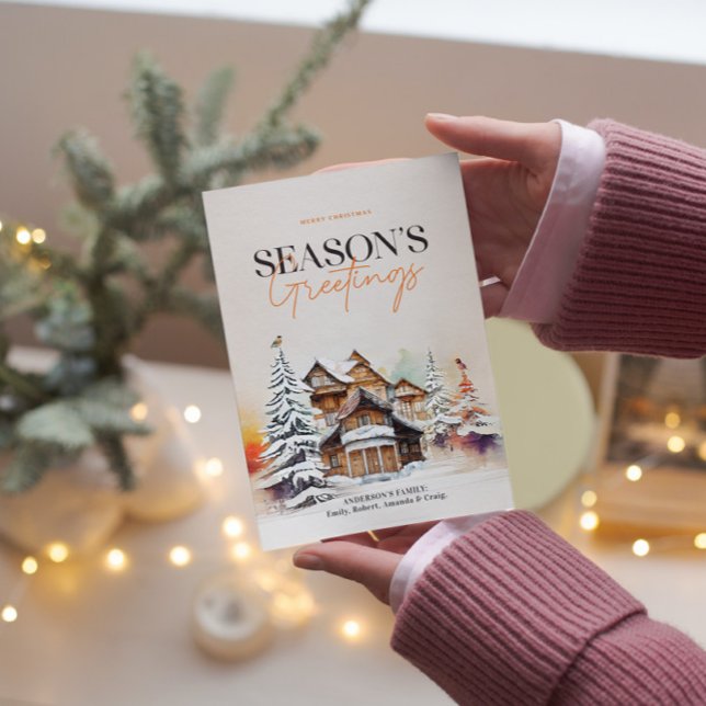 Carte de vacances Winter Wonderland Bonnes Fêtes (Créateur téléchargé)