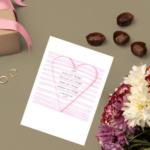 Carte de Valentine d'amour