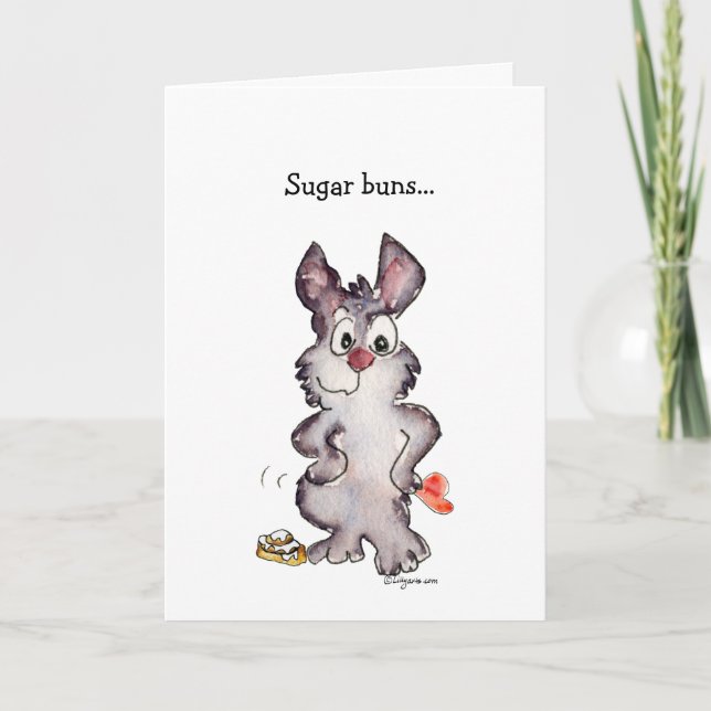 Carte de Valentine d'amour de bande dessinée de (Devant)