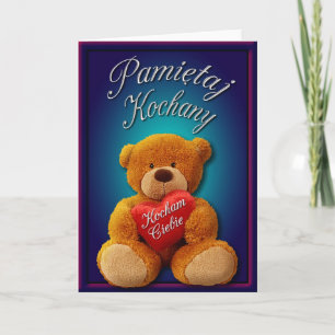 Carte de Valentine dans le polonais