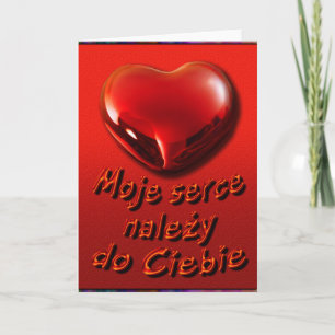 Carte de Valentine dans le polonais