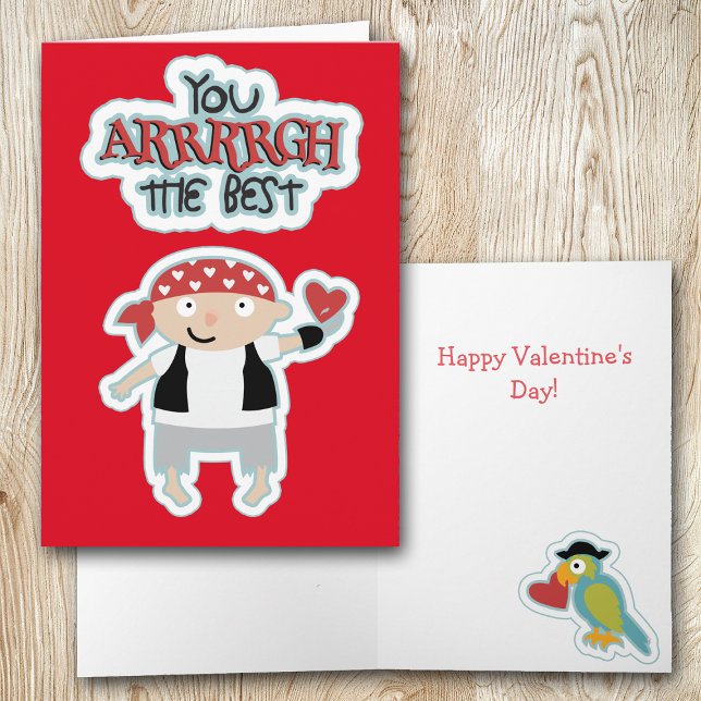 Carte de Valentine de coeur de pirate (Créateur téléchargé)