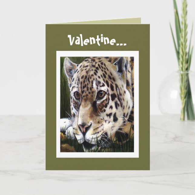 Carte de Valentine de guépard (Devant)