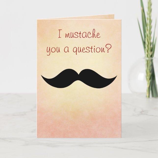 Carte de Valentine de moustache (Devant)