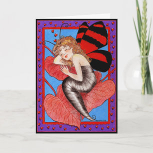 Carte de Valentine de papillon