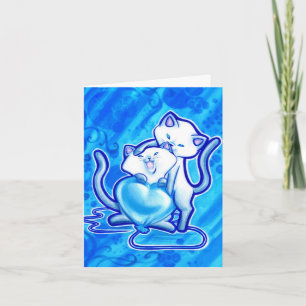 Carte de Valentine de point bleu