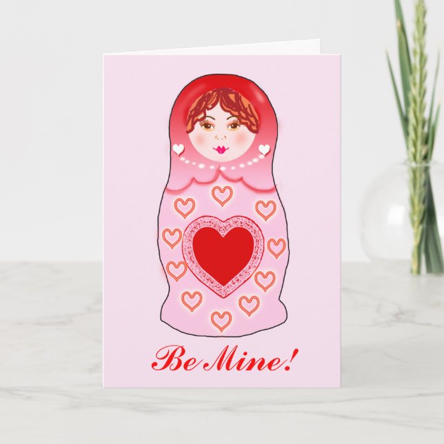 Carte de Valentine de poupée d'emboîtement (Devant)