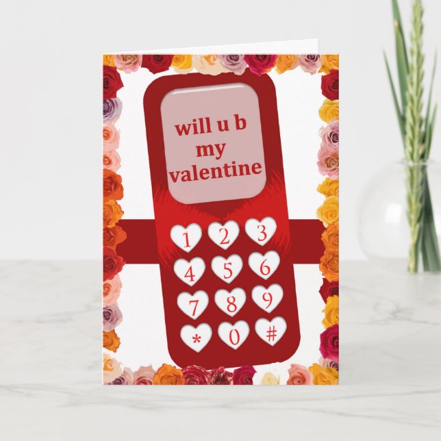 Carte de Valentine de téléphone portable (Devant)