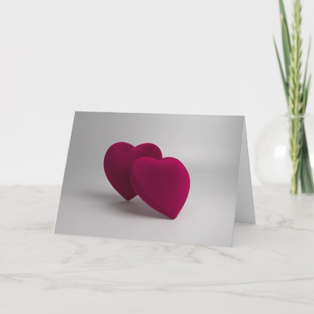 carte de Valentine des coeurs 3D (Devant)