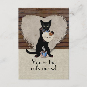 Carte de Valentine du Meow du chat