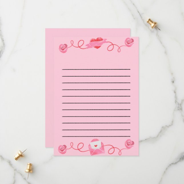 Carte de Valentines mignonnes (Devant/Arrière en situation)