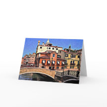 Carte de Venise Italie - (blanc à l'intérieur)