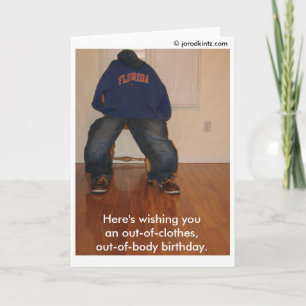 Carte -de-vêtements, anniversaire de -de-corps