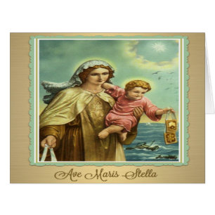 Carte de Vierge Marie le mont Carmel Maris Stella