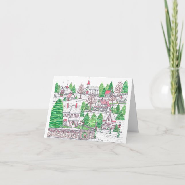 Carte de village de Noël (Devant)