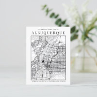 Carte de ville d'Albuquerque + Carte postale de re