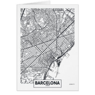 Carte de ville de Barcelone, Espagne  